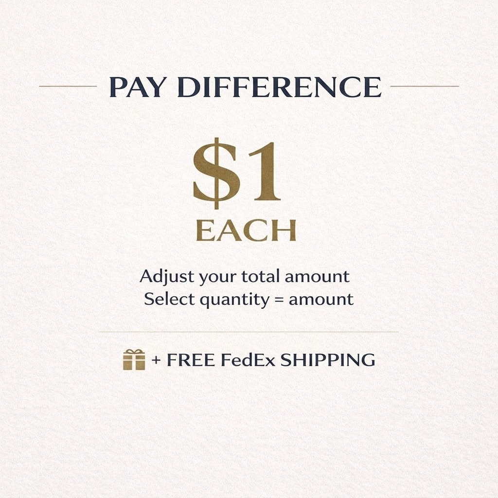 Custom Order Pay Difference